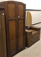 Lot 242 - A DRESSING CHEST AND A WARDROBE