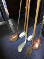 Lot 249 - A LOT OF VINTAGE GOLF CLUBS AND OTHER ITEMS