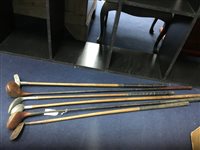 Lot 249 - A LOT OF VINTAGE GOLF CLUBS AND OTHER ITEMS