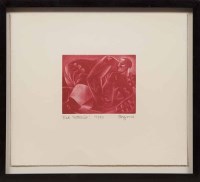 Lot 2435 - * JOHN BYRNE RSA, RED TATTOIST coloured...