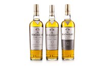 Lot 1254 - THREE MACALLAN FINE OAK AGED 10 YEARS