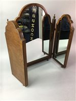 Lot 70 - A MAHOGANY DRESSING TABLE MIRROR