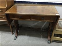 Lot 73 - A WALNUT SOFA TABLE