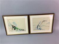 Lot 63 - A LOT OF THREE ETCHINGS, A JAPANESE WOODBLOCK PRINT AND THREE OTHER PRINTS