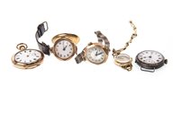 Lot 762 - TWO LADY'S NINE CARAT GOLD WRIST WATCHES AND OTHERS
