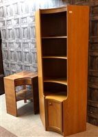 Lot 153 - A MODERN OPEN BOOKCASE AND A CORNER UNIT