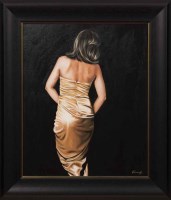 Lot 2454 - LAURA KEARNEY, LADY IN GOLD oil on canvas,...