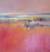 Lot 2459 - MAY BYRNE, BLUSH PINK FIELD oil on canvas,...