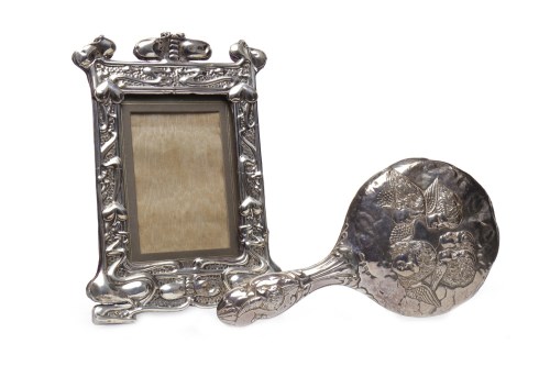Lot 344 - GEORGE V SILVER BACKED HAND MIRROR maker WHC (?...