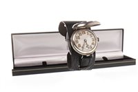 Lot 845 - A SILVER TRENCH WATCH
