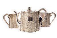 Lot 1134 - A CHINESE SILVER TEA SERVICE