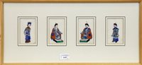 Lot 1143 - A COLLECTION OF CHINESE PAINTINGS ON RICE PAPER