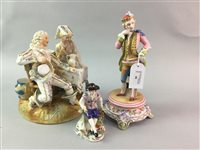 Lot 44 - A LOT OF THREE CONTINENTAL CERAMIC FIGURES