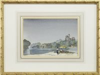 Lot 410 - ON THE VIENNE, A WATERCOLOUR BY SIR WILLIAM RUSSELL FLINT