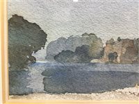 Lot 410 - ON THE VIENNE, A WATERCOLOUR BY SIR WILLIAM RUSSELL FLINT