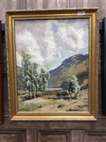 Lot 101 - A LANDSCAPE WITH CATTLE GRAZING BY J. BELL THOMSON