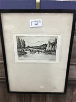 Lot 150 - A GROUP OF ETCHINGS AND WATERCOLOURS