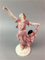 Lot 105 - A GOLDSCHEIDER STYLE FIGURE OF A DANCING LADY