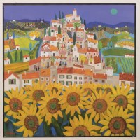 Lot 2475 - * ALAN FURNEAUX, THE SUN WORSHIPPERS oil on...