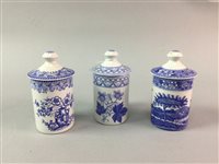 Lot 46 - A LOT OF SIX SPODE 'BLUE ROOM COLLECTION' SPICE JARS