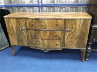 Lot 112 - AN EARLY 20TH CENTURY WALNUT DINING ROOM SUITE