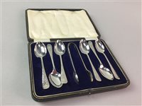 Lot 179 - A SET OF SIX SILVER SPOONS AND TONGS