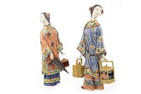 Lot 1160 - A PAIR OF 20TH CENTURY FIGURES