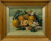 Lot 454 - STILL LIFE WITH FRUIT, AN OIL