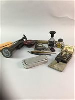 Lot 217 - A LOT OF VINTAGE WRITING EQUIPMENT AND OTHER ITEMS