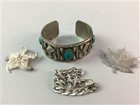 Lot 245 - A LOT OF SILVER AND COSTUME JEWELLERY