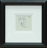 Lot 2493 - * PETER HOWSON OBE, TIRED CONTEMPLATION pen on...