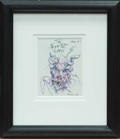 Lot 2495 - * PETER HOWSON OBE, SCREWTAPE pen and ink on...