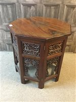 Lot 1161 - A PAIR OF CHINESE HARDWOOD OCTAGONAL TABLES AND ANOTHER