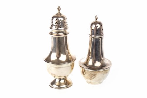 Lot 877 - A LOT OF TWO GEORGE VI SILVER SHAKERS