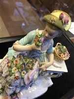 Lot 1225 - A LATE 19TH CENTURY MEISSEN FIGURE OF A LADY