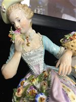 Lot 1225 - A LATE 19TH CENTURY MEISSEN FIGURE OF A LADY