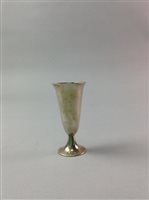 Lot 282 - A TIFFANY LIQUEUR GLASS AND OTHER PLATED ITEMS