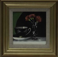 Lot 2504 - * GORDON G HENDERSON DA, RED CARNATION oil on...