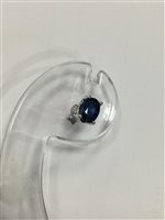 Lot 119 - A PAIR OF SAPPHIRE EARRINGS