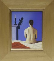 Lot 2506 - * LESLY BANKS, NUDE AND CANDLE oil on canvas,...