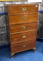 Lot 326 - A MAHOGANY CHEST OF DRAWERS