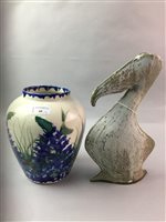Lot 60 - A DIANA M FERRARI POTTERY VASE AND THREE OTHER VASES