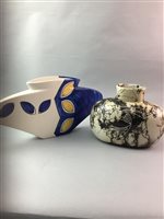Lot 60 - A DIANA M FERRARI POTTERY VASE AND THREE OTHER VASES
