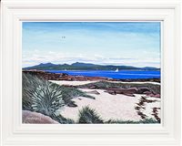 Lot 646 - ARRAN FROM BUTE, AN OIL BY FRANK COLCLOUGH