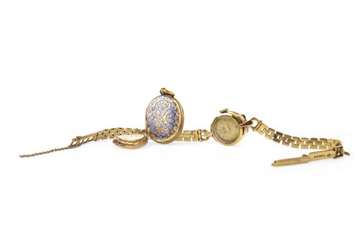 Lot 152 - TWO LOCKETS AND A WATCH