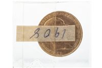 Lot 518 - A GOLD SOVEREIGN, 1908