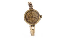 Lot 764 - A CONVERTED GOLD FOB WATCH