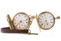 Lot 765 - TWO GOLD PLATED POCKET WATCHES