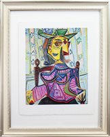 Lot 672 - SEATED PORTRAIT OF DORA MARR, A LIMITED EDITION GOUTTELETTE BY PABLO PICASSO