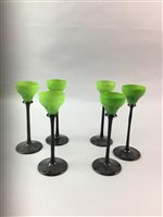 Lot 109 - A BOXED SET OF SIX LIQUEUR GLASSES AND OTHER ITEMS